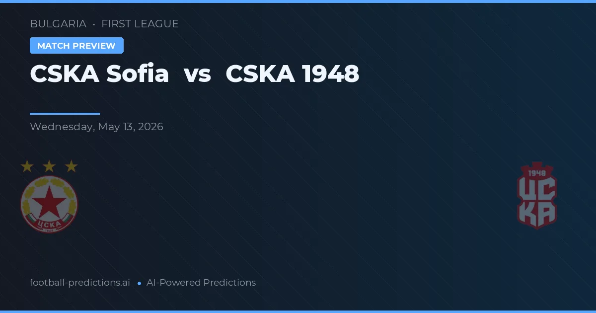 CSKA Sofía vs CSKA 1948 — pronóstico y previa del partido