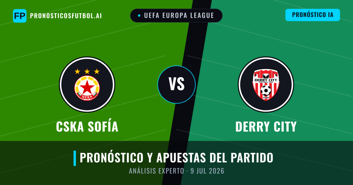 CSKA Sofía vs Derry City — pronóstico y previa del partido