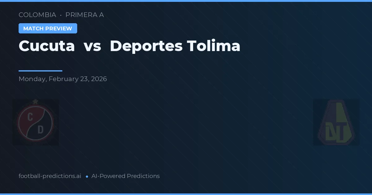Cúcuta vs Deportes Tolima — pronóstico y previa del partido