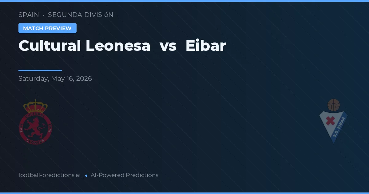 Cultural Leonesa vs Eibar — pronóstico y previa del partido