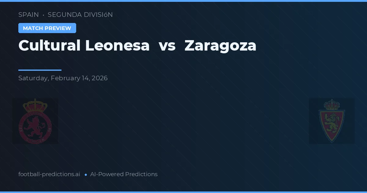 Cultural Leonesa vs Zaragoza — pronóstico y previa del partido