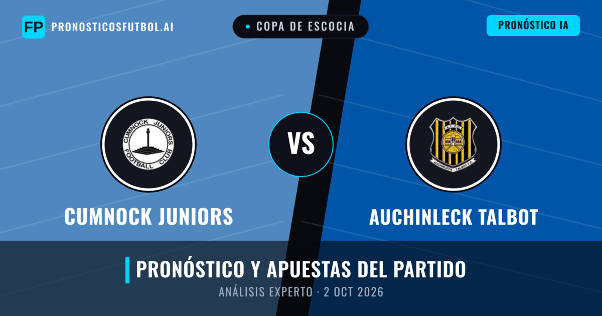 Cumnock Juniors vs Auchinleck Talbot — pronóstico y previa del partido