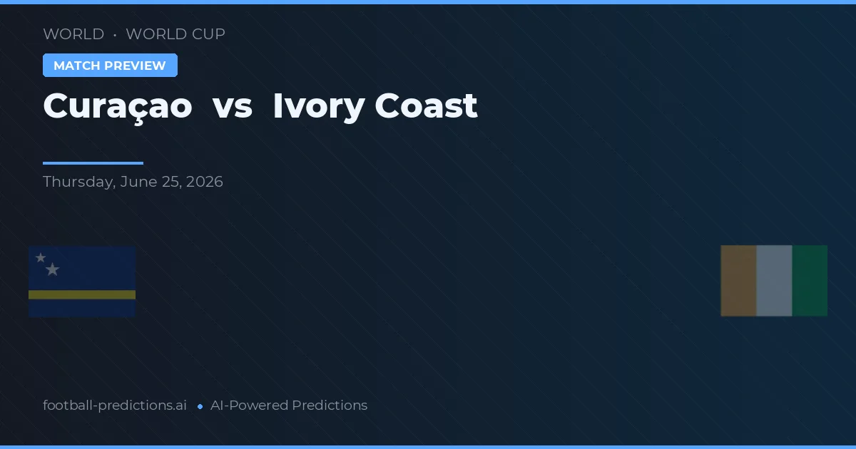 Curazao vs Costa de Marfil — pronóstico y previa del partido