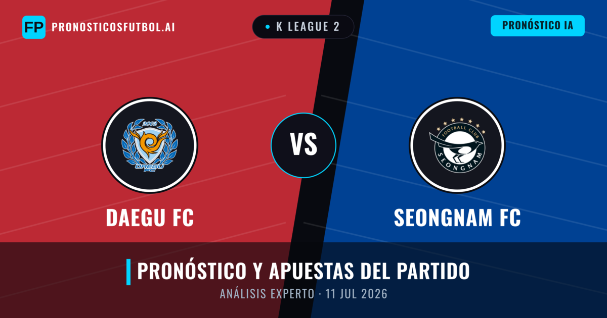Daegu FC vs Seongnam FC — pronóstico y previa del partido