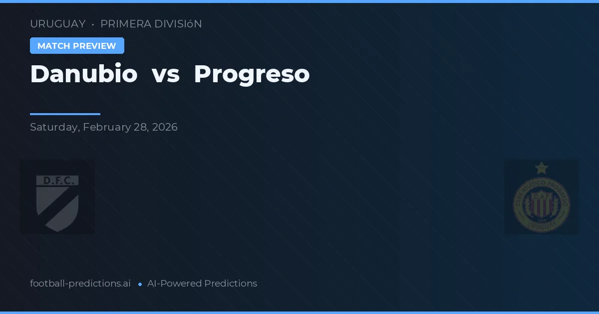 Danubio vs Progreso — pronóstico y previa del partido