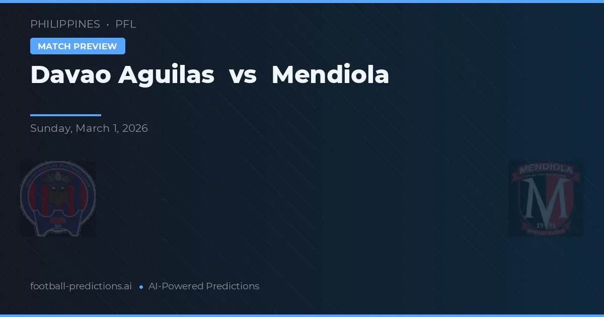 Davao Aguilas vs Mendiola — pronóstico y previa del partido