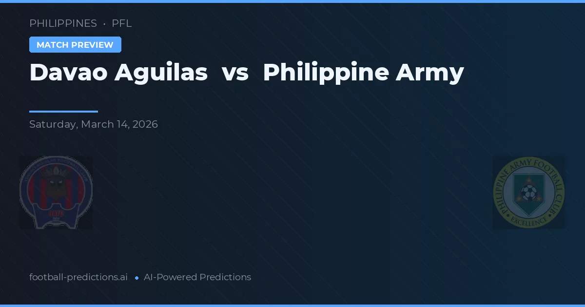 Davao Aguilas vs Ejército de Filipinas — pronóstico y previa del partido