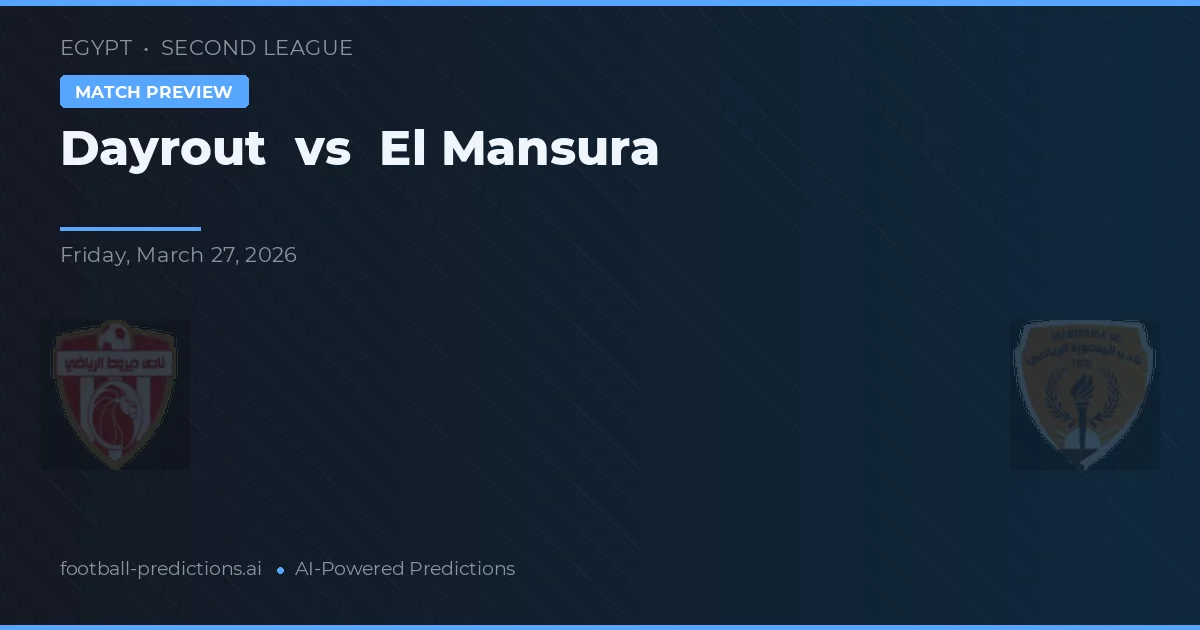 Dayrout vs El Mansura — pronóstico y previa del partido