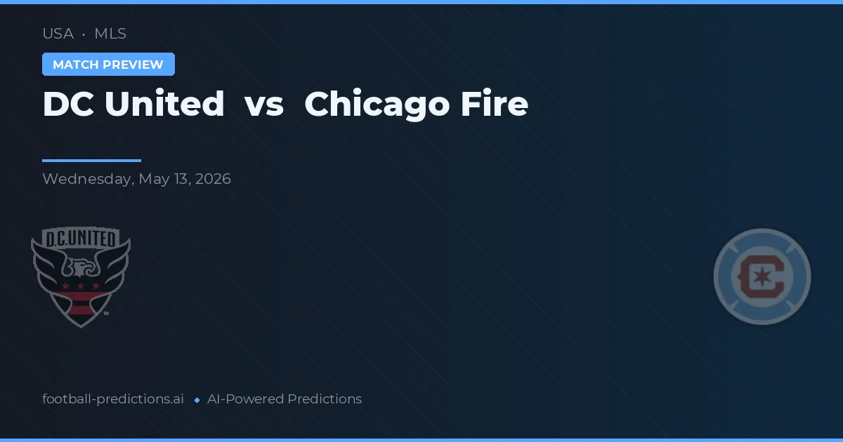 DC United vs Chicago Fire — pronóstico y previa del partido