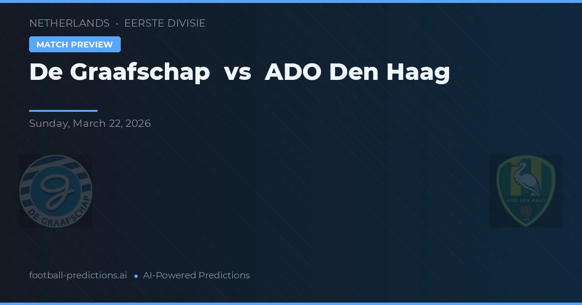 De Graafschap vs ADO La Haya — pronóstico y previa del partido