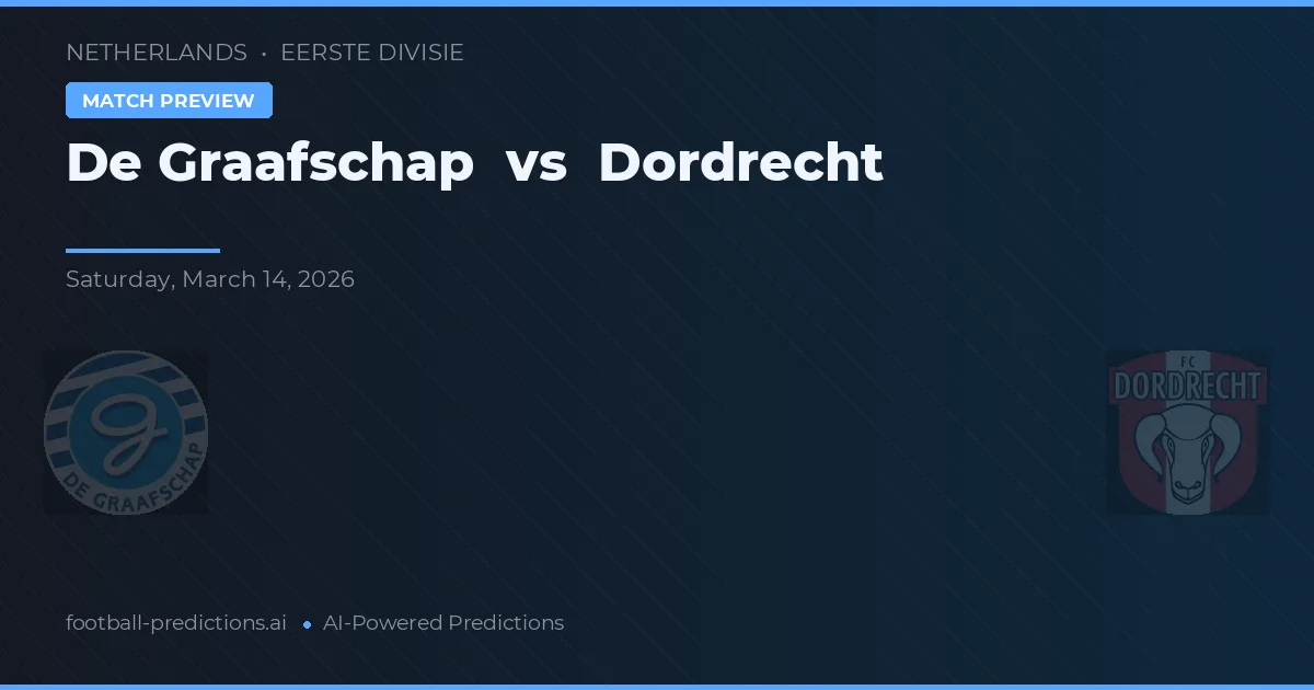 De Graafschap vs Dordrecht — pronóstico y previa del partido