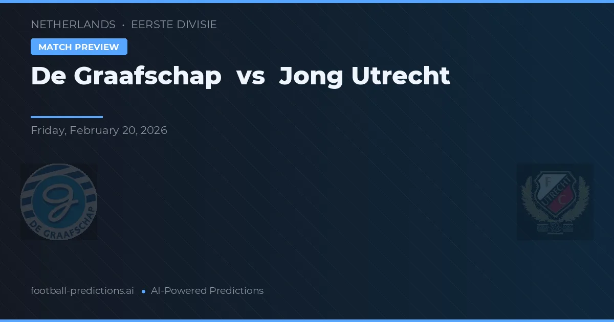 De Graafschap vs Jong Utrecht — pronóstico y previa del partido