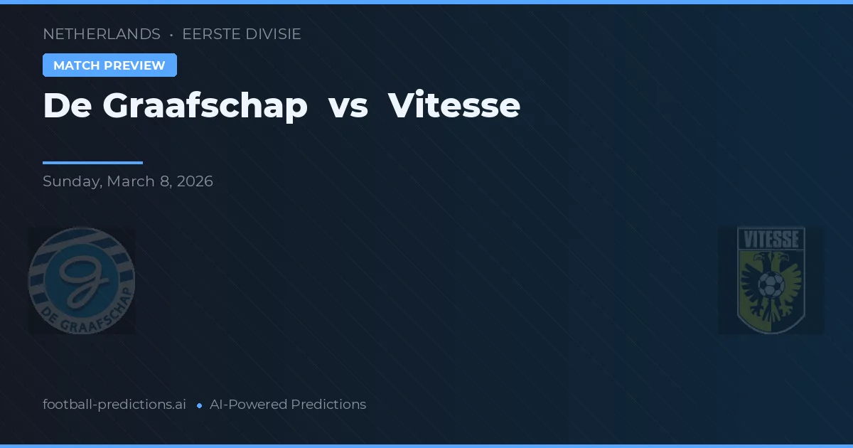De Graafschap vs Vitesse — pronóstico y previa del partido