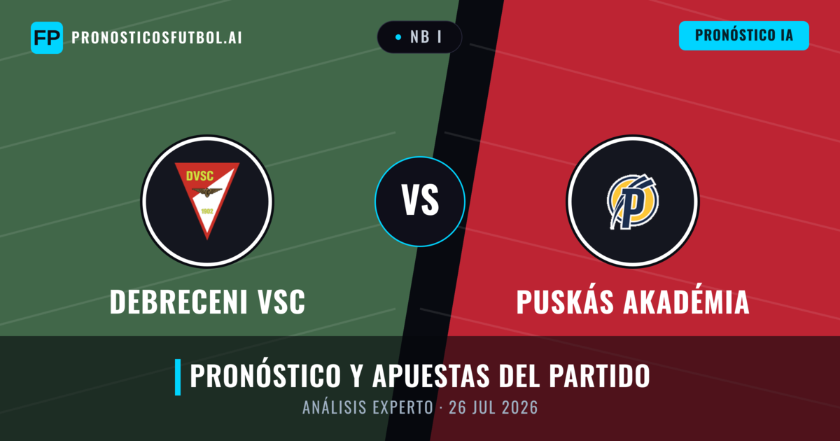 Debreceni VSC vs Puskás Akadémia — pronóstico y previa del partido