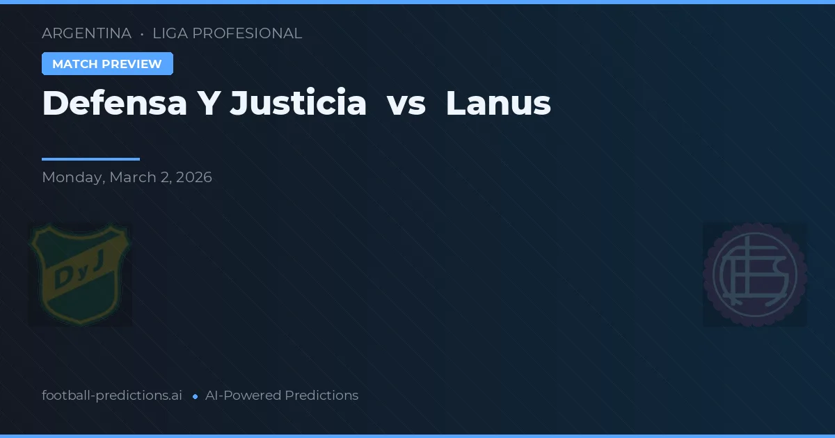 Defensa y Justicia vs Lanús — pronóstico y previa del partido
