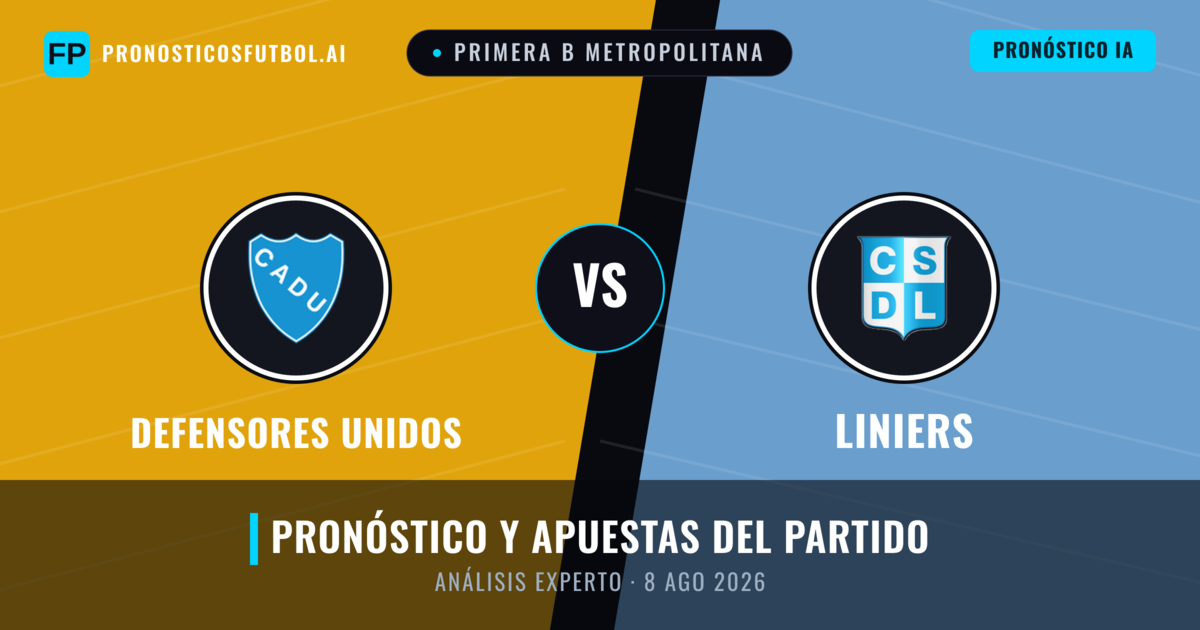 Defensores Unidos vs Liniers — pronóstico y previa del partido