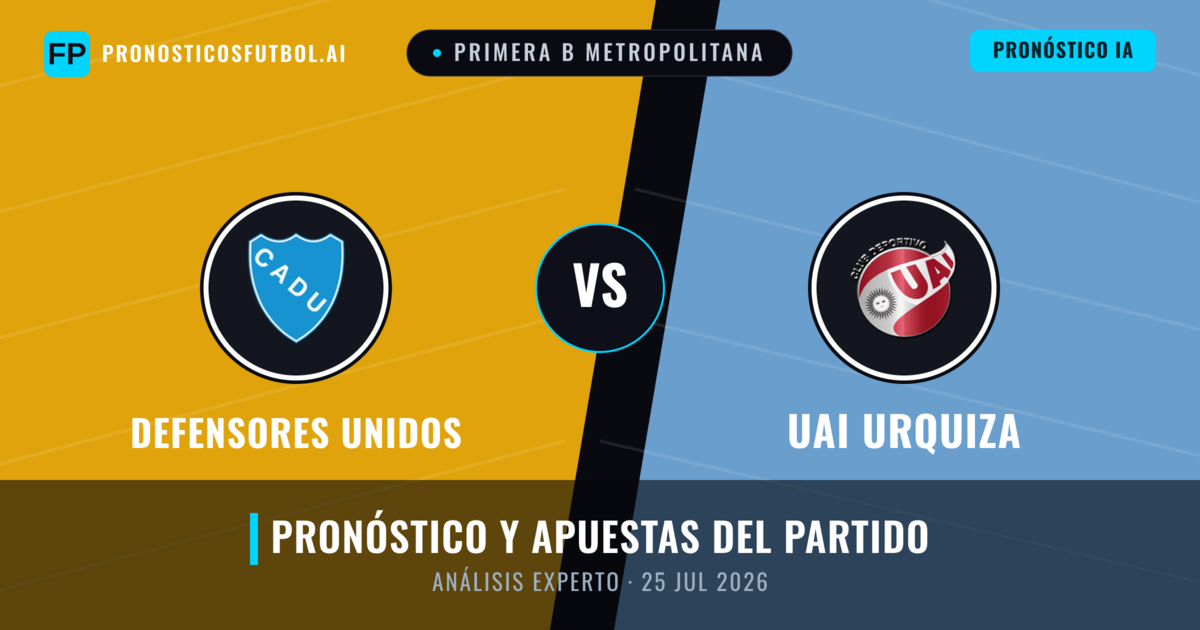 Defensores Unidos vs UAI Urquiza — pronóstico y previa del partido