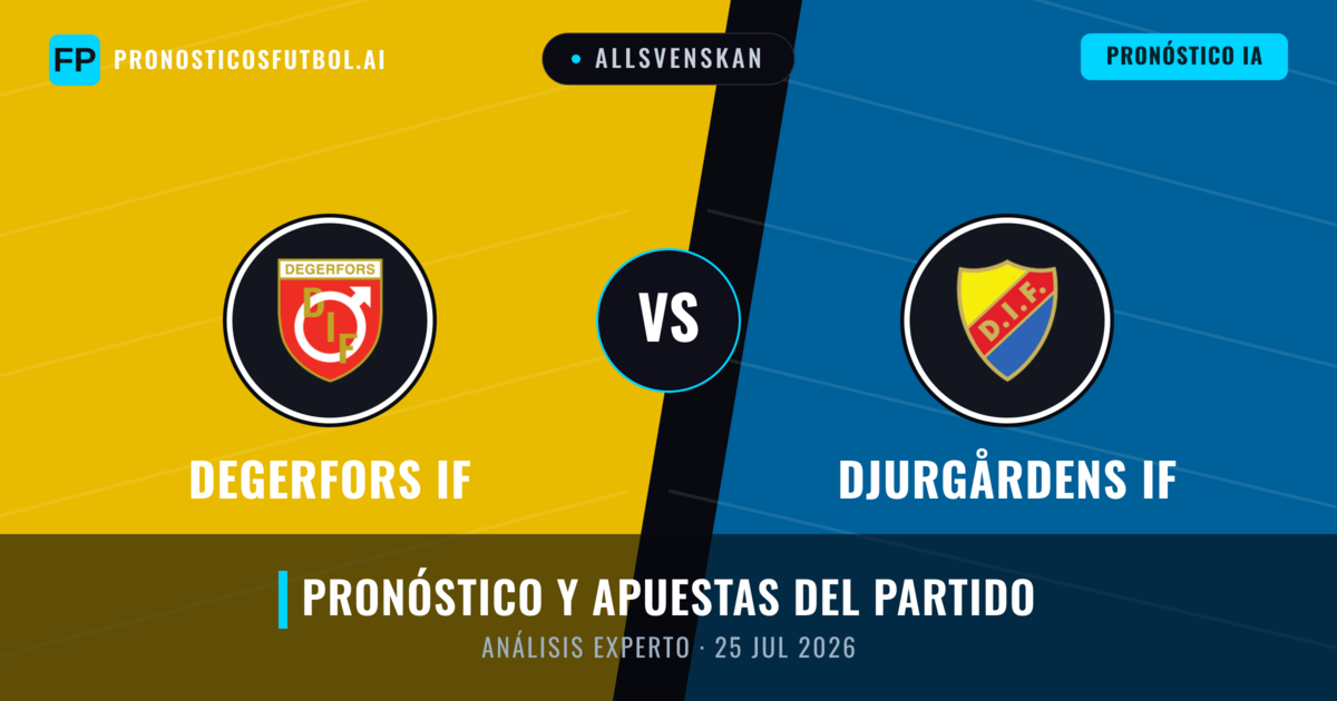 Degerfors IF vs Djurgårdens IF — pronóstico y previa del partido