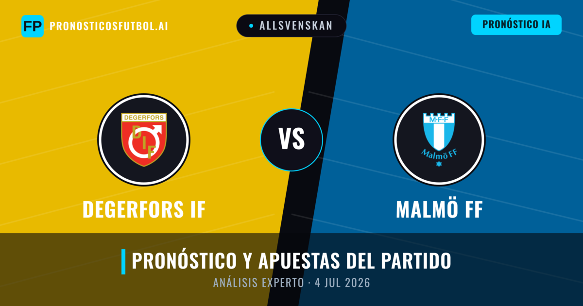 Degerfors IF vs Malmö FF — pronóstico y previa del partido