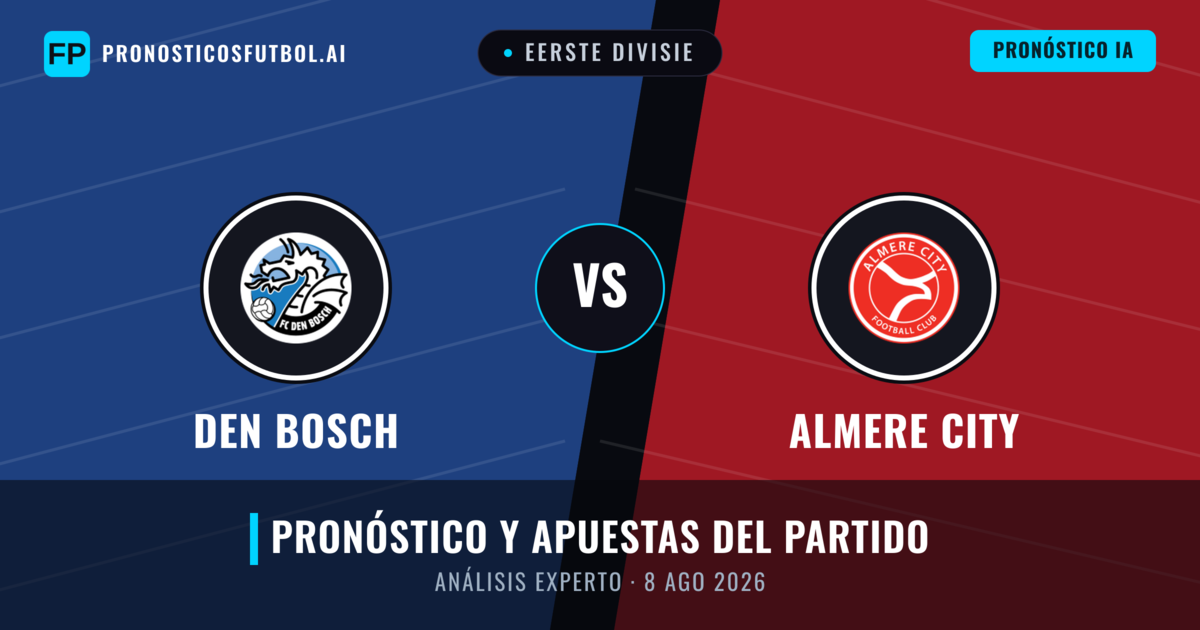 Den Bosch vs Almere City — pronóstico y previa del partido