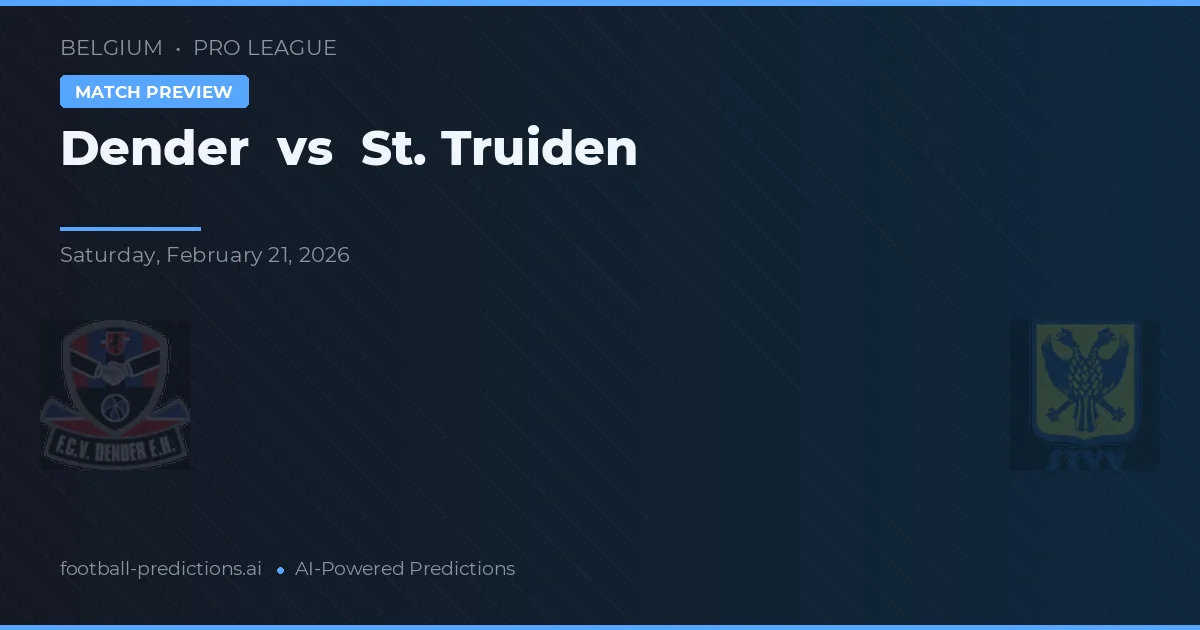 Dender vs St. Truiden — pronóstico y previa del partido