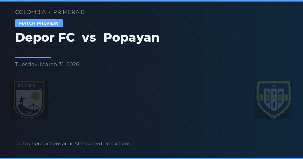 Depor FC vs Popayán — pronóstico y previa del partido