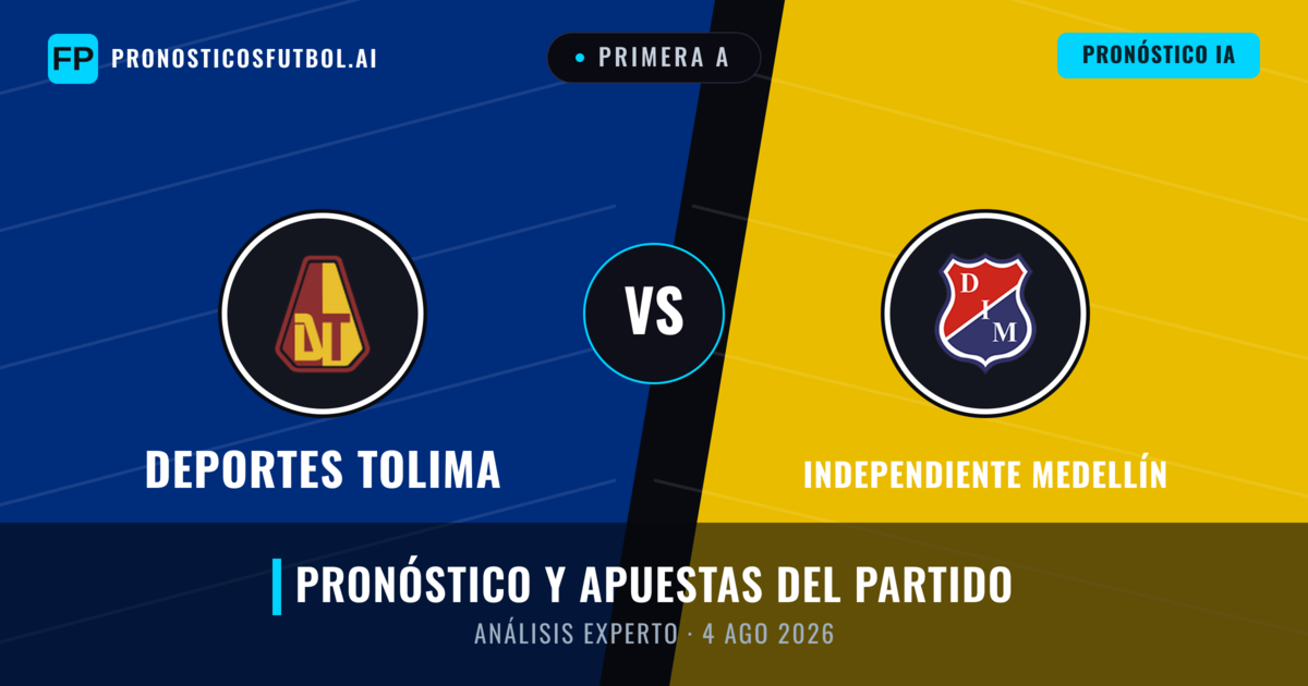 Deportes Tolima vs Independiente Medellín — pronóstico y previa del partido