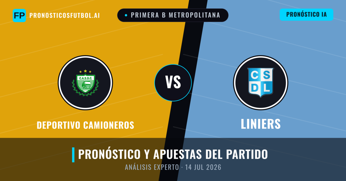 Deportivo Camioneros vs Liniers — pronóstico y previa del partido