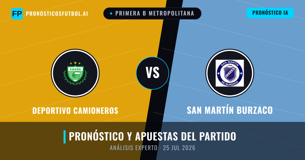 Deportivo Camioneros vs San Martín Burzaco — pronóstico y previa del partido