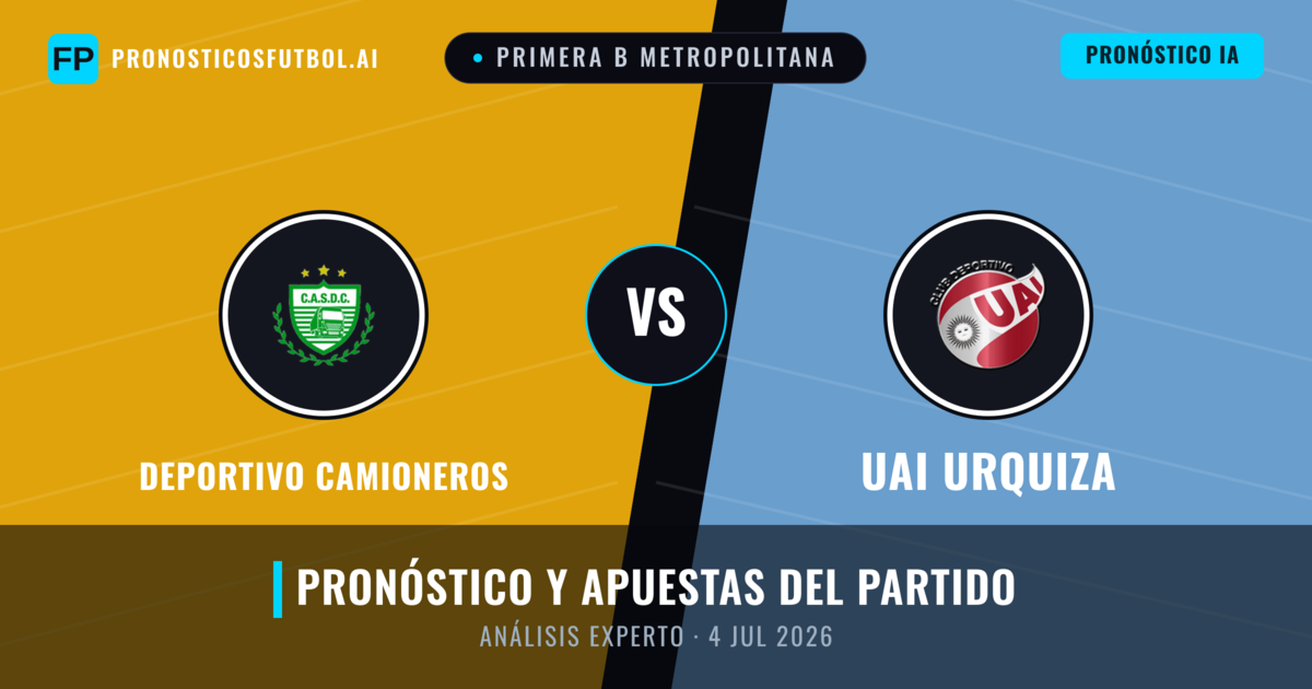Deportivo Camioneros vs UAI Urquiza — pronóstico y previa del partido