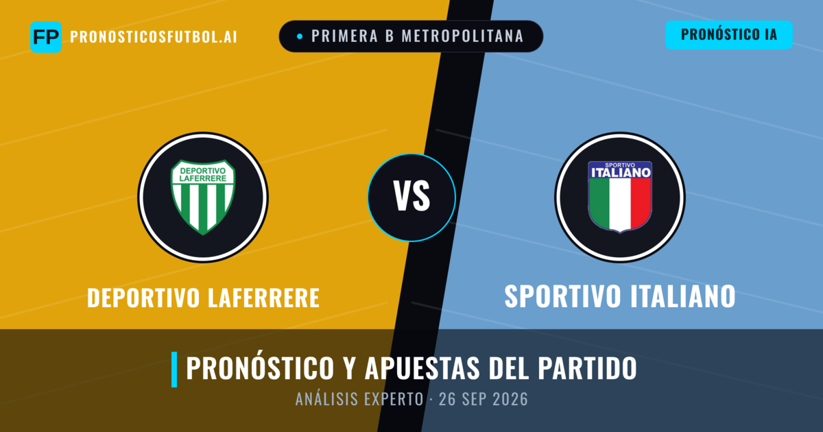 Deportivo Laferrere vs Sportivo Italiano — pronóstico y previa del partido