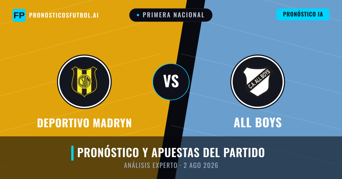 Deportivo Madryn vs All Boys — pronóstico y previa del partido