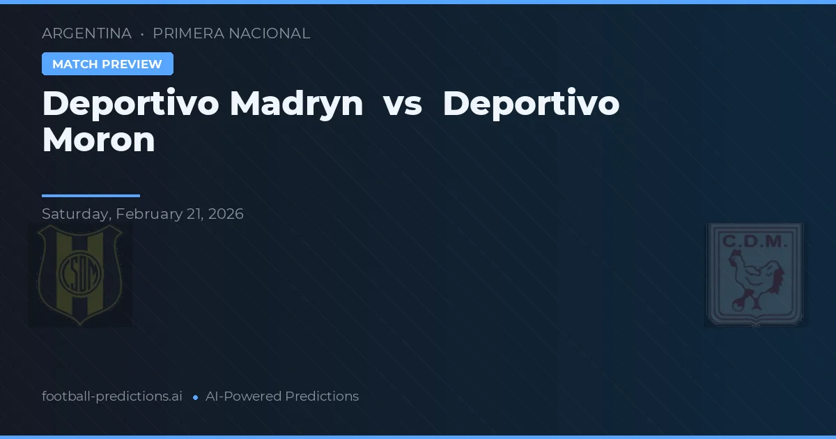 Deportivo Madryn vs Deportivo Morón — pronóstico y previa del partido