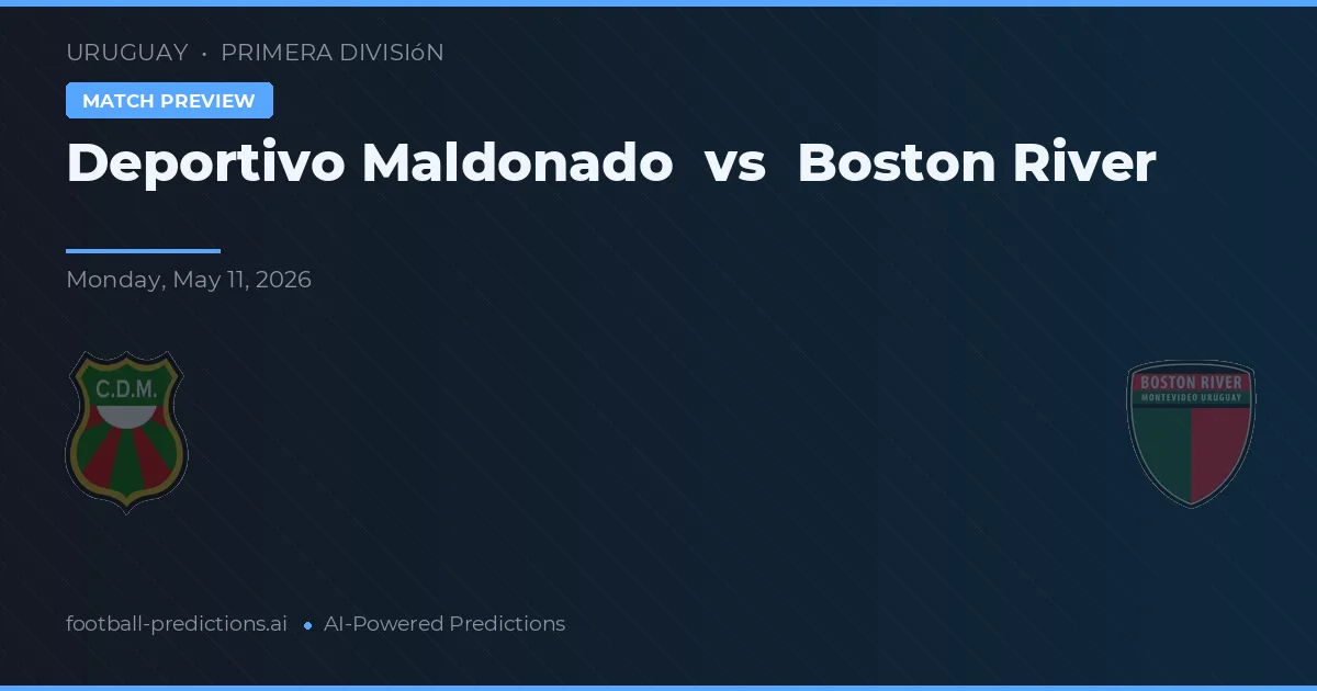 Deportivo Maldonado vs Boston River — pronóstico y previa del partido