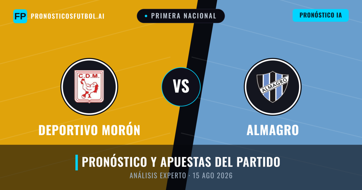 Deportivo Morón vs Almagro — pronóstico y previa del partido