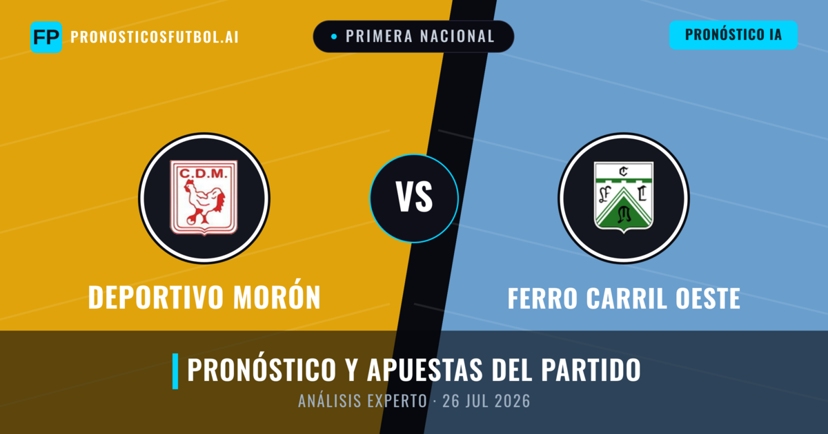 Deportivo Morón vs Ferro Carril Oeste — pronóstico y previa del partido