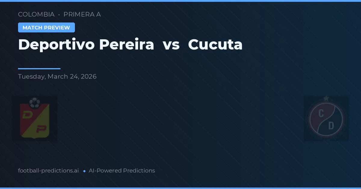 Deportivo Pereira vs Cúcuta — pronóstico y previa del partido