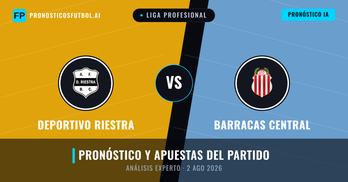 Deportivo Riestra vs Barracas Central — pronóstico y previa del partido
