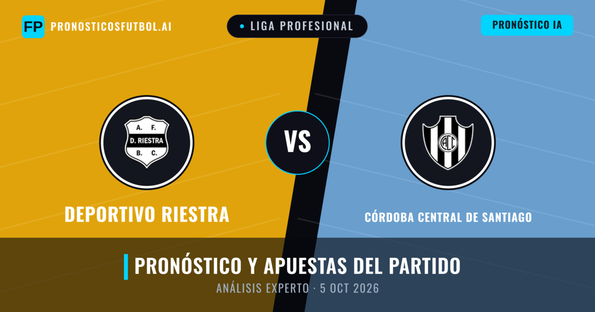 Deportivo Riestra vs Córdoba Central de Santiago — pronóstico y previa del partido