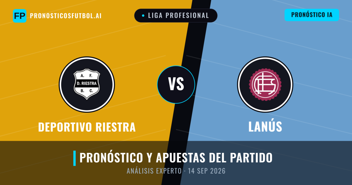Deportivo Riestra vs Lanús — pronóstico y previa del partido