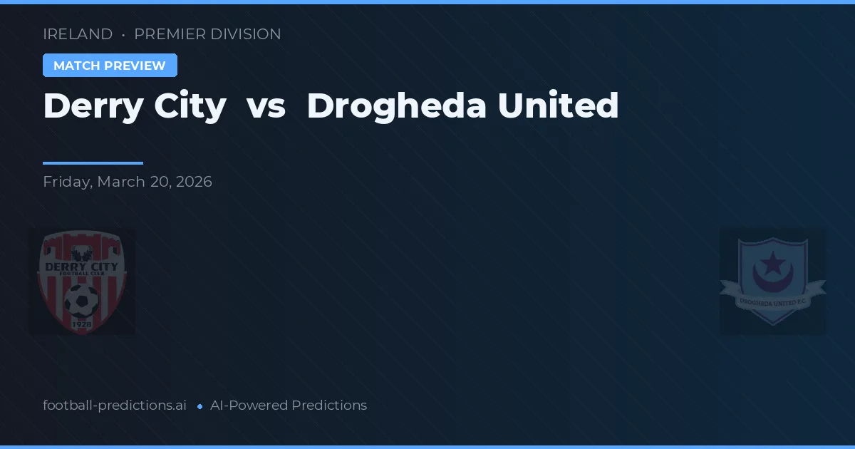 Derry City vs Drogheda United — pronóstico y previa del partido