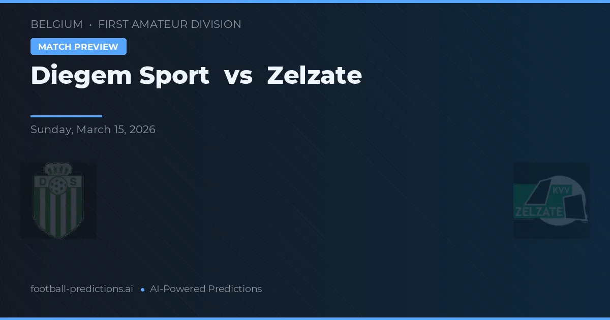 Diegem Sport vs Zelzate — pronóstico y previa del partido