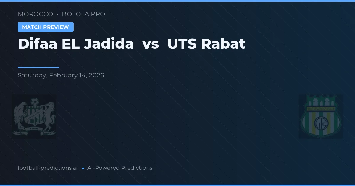 Difaa El Jadida vs UTS Rabat — pronóstico y previa del partido