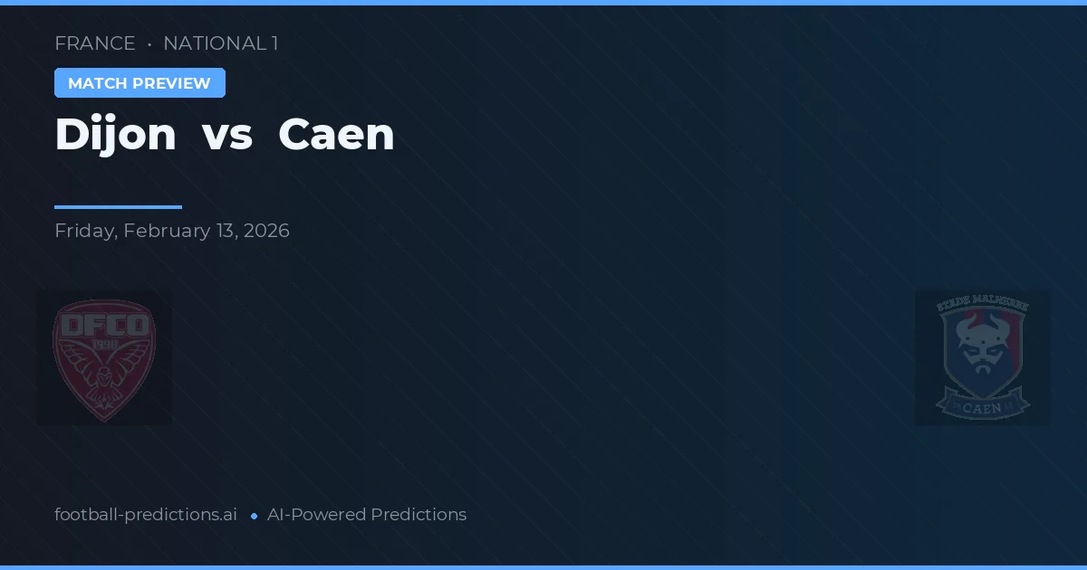 Dijon vs Caen — pronóstico y previa del partido