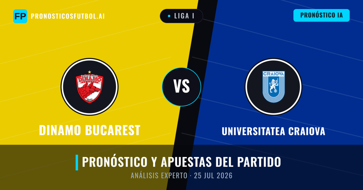 Dinamo Bucarest vs Universitatea Craiova — pronóstico y previa del partido