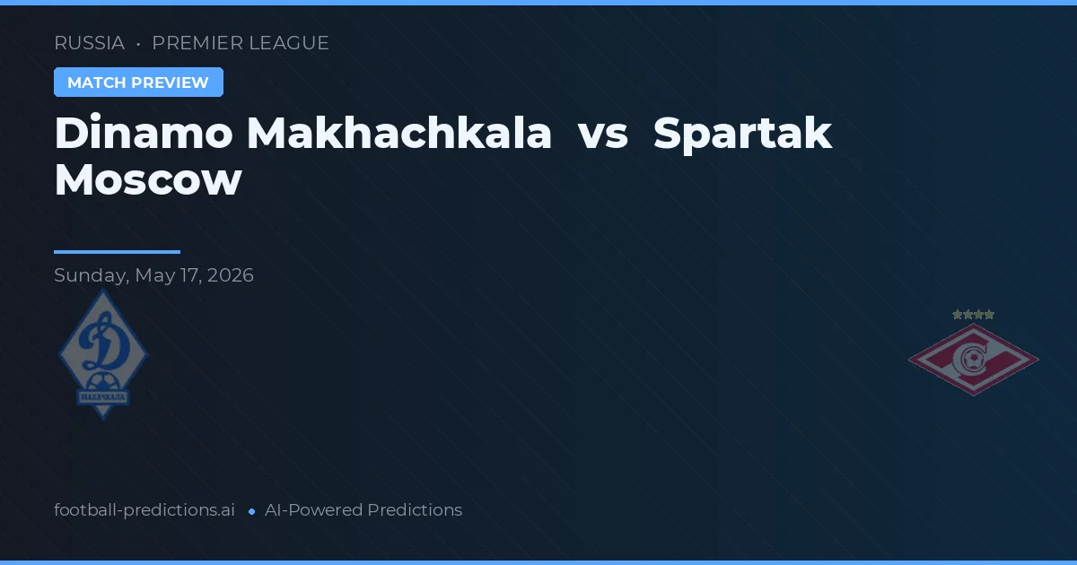 Dinamo Makhachkala vs Spartak Moscú — pronóstico y previa del partido