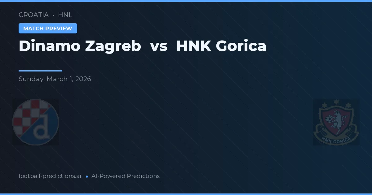 Dinamo Zagreb vs HNK Gora — pronóstico y previa del partido