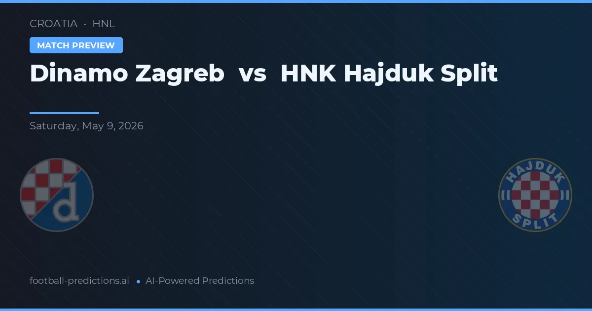 Dinamo Zagreb vs HNK Hajduk Split — pronóstico y previa del partido