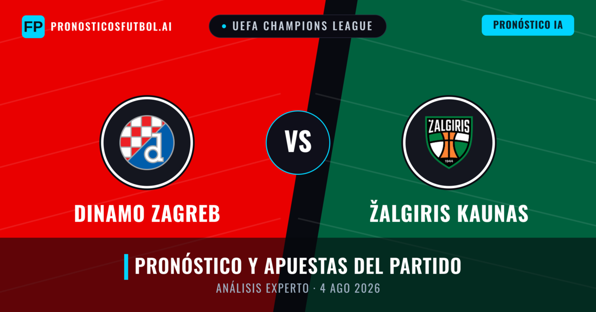 Dinamo Zagreb vs Žalgiris Kaunas — pronóstico y previa del partido