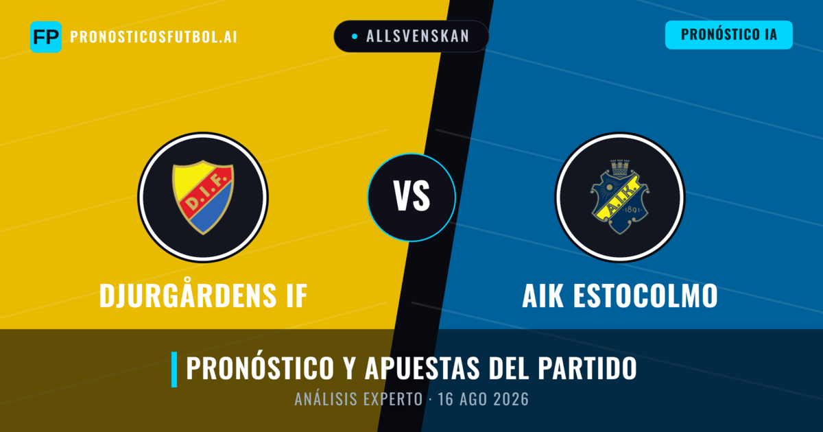 Djurgårdens IF vs AIK Estocolmo — pronóstico y previa del partido